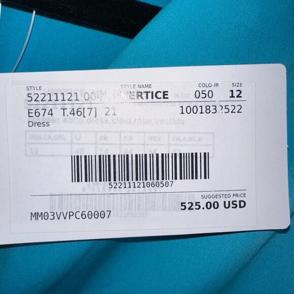 Max Mara Weekend Dress 12 Blue Vertice Side Zip Pockets Fit & Flare NWT! Classic - Picture 6 of 12